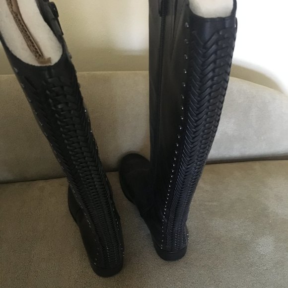 Antonio Melani NWOT Leather Studded Knee High Boots - Picture 7 of 7